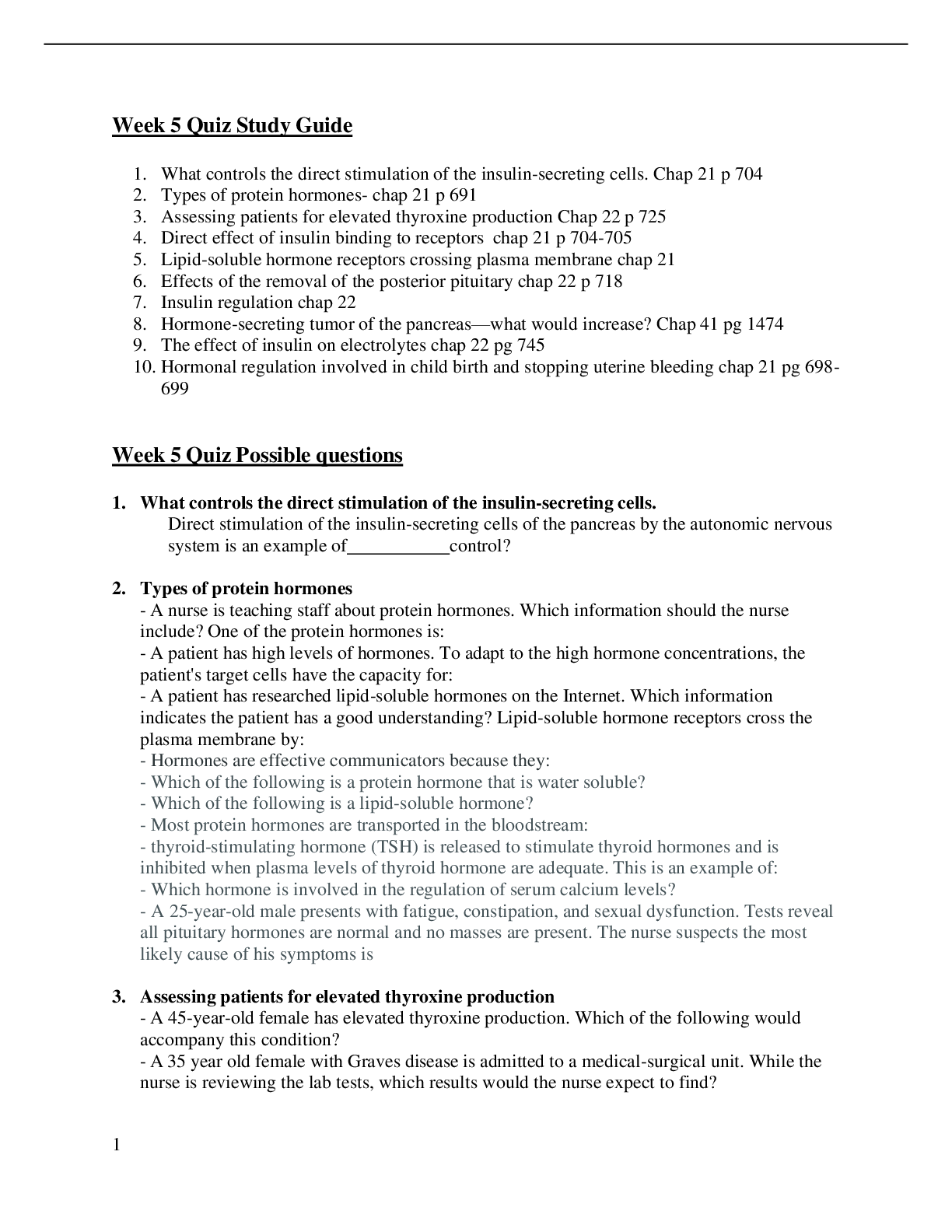 Preview image for NR 507 Week 5 Quiz Specific StudyGuide.LATEST 2022-2023